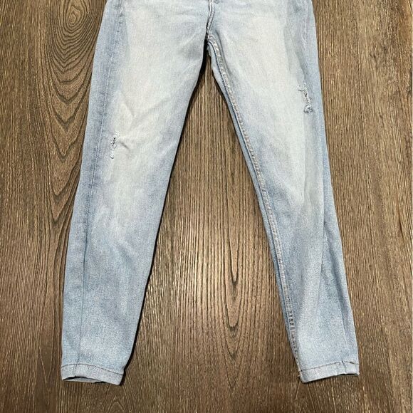 Zara Womens 6 High Rise Skinny Jeans Ankle Length Light Stone Wash Denim - Picture 2 of 10